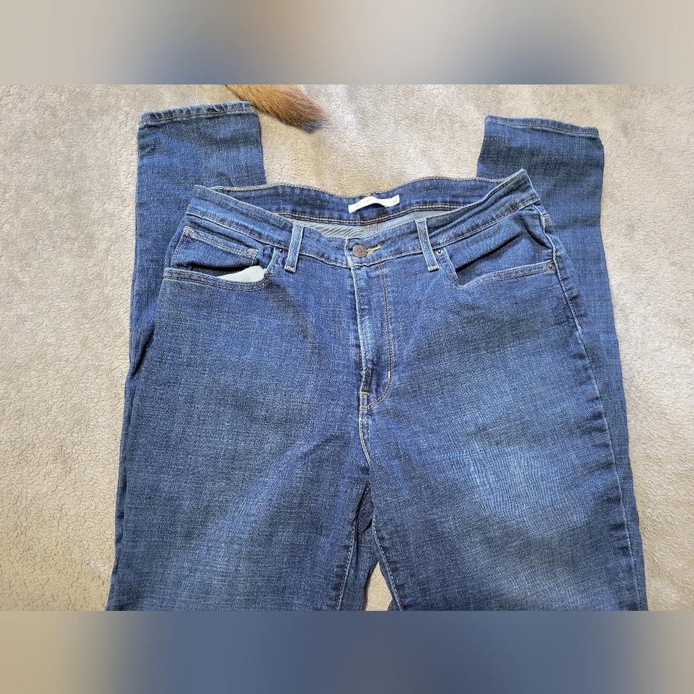 Levi's 721 High-rise Skinny Blue Denim Jeans